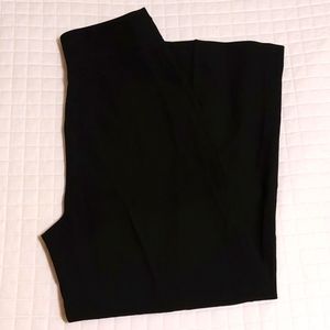 Zara Wide Leg Cropped Black Dress Pants